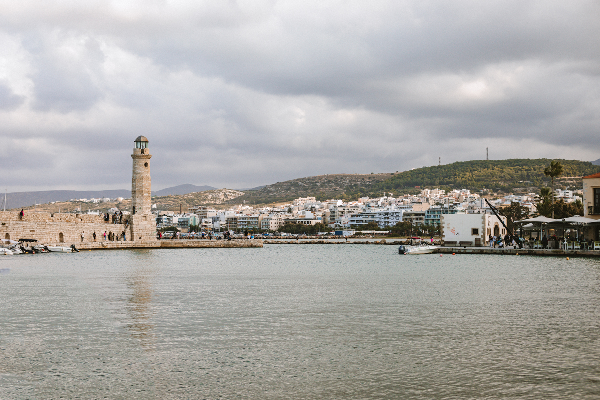 Hafenpanorama in Rethymno auf Kreta