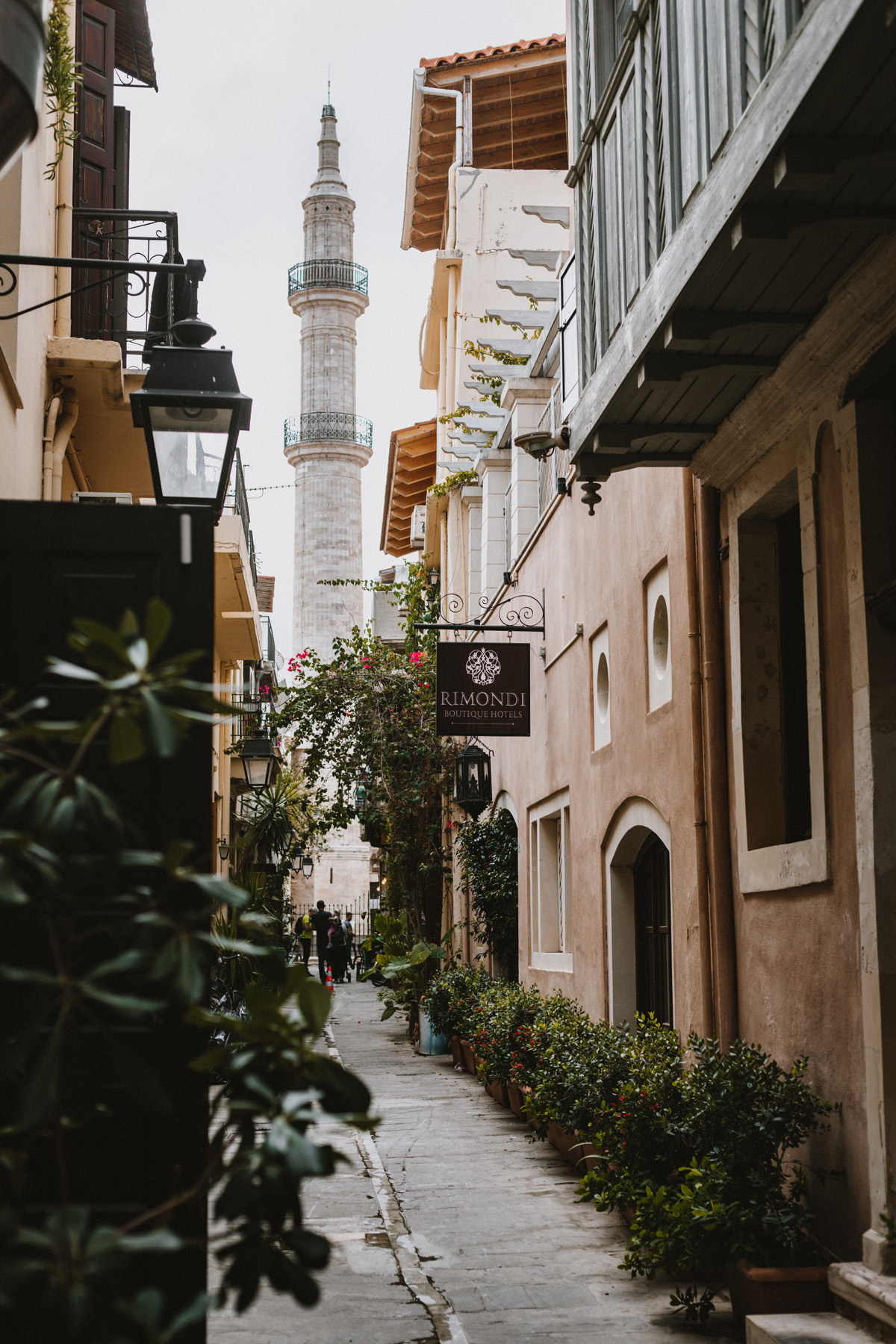 Der Turm der Neratzes-Moschee in Rehtymno auf Kreta